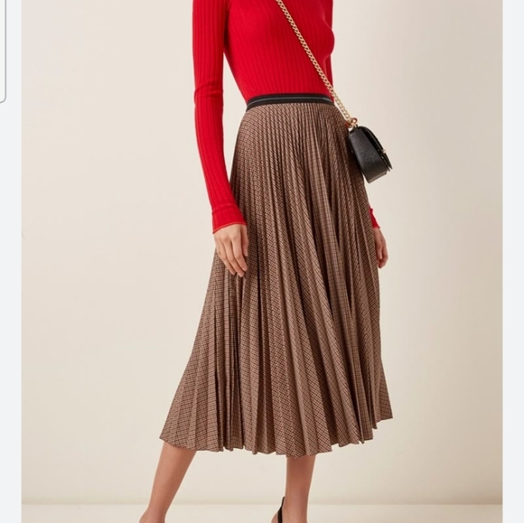 MIU MIU Black Plisse Pleated Crepe Midi. Size XS - Picture 2 of 14